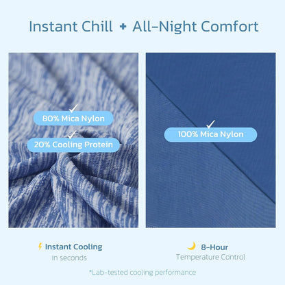 Cooling Blanket Queen Size for Hot Sleepers, Q-Max >0.4, 90 x 90 Inch, Grey