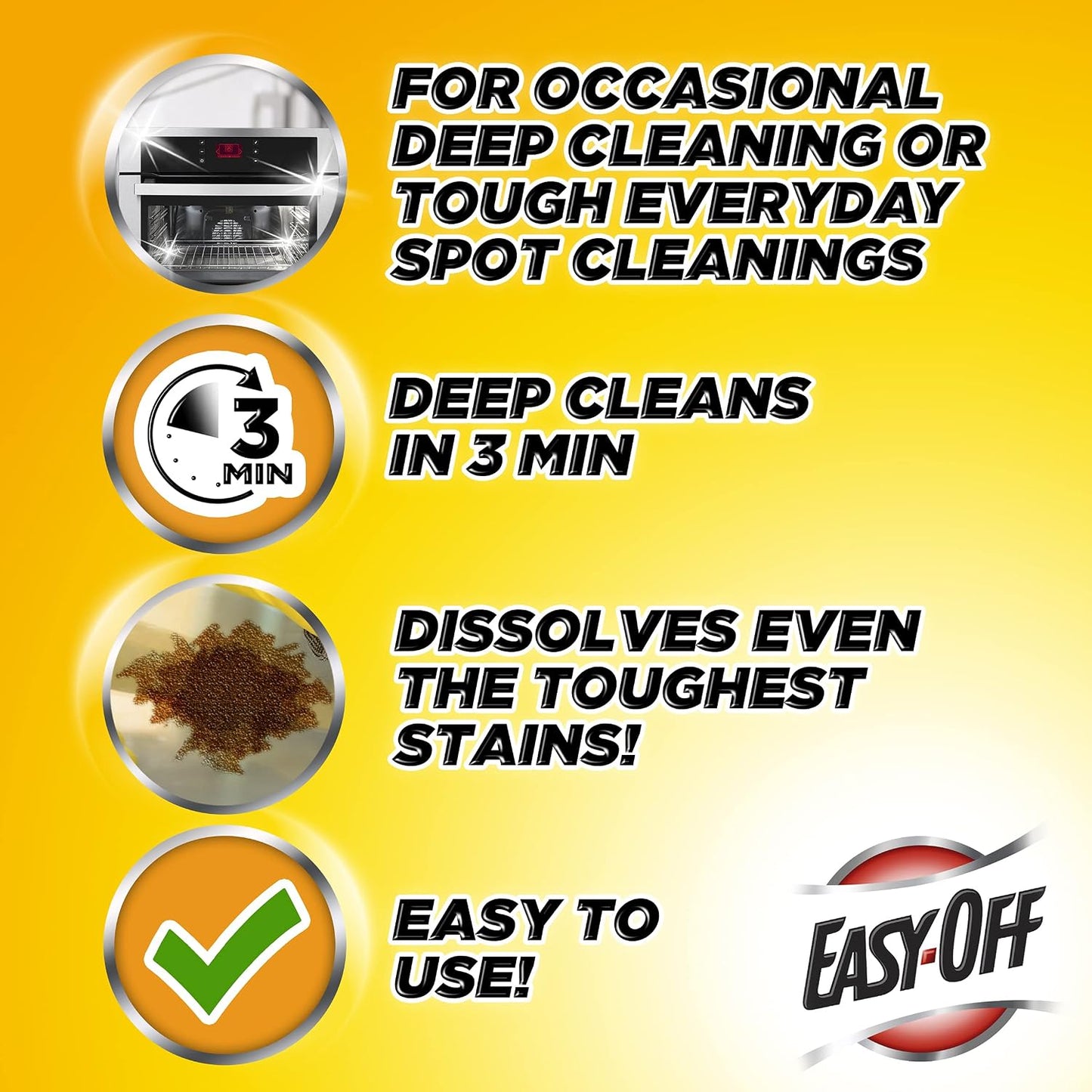 Easy Off Heavy Duty Oven Cleaner, Destroys Tough Burnt on Food and Grease, Fresh Scent, 14.5 oz Can