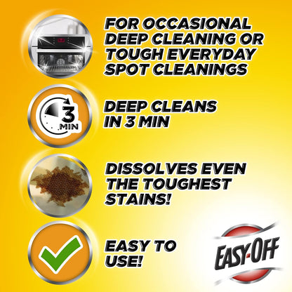 Easy Off Heavy Duty Oven Cleaner, Destroys Tough Burnt on Food and Grease, Fresh Scent, 14.5 oz Can