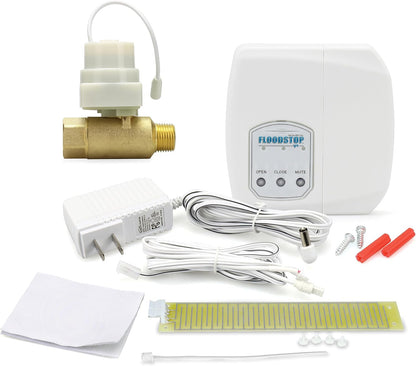 FloodStop Water Heater Leak Detector Kit, 3/4" Press x Press | Automatic Water Shut-Off and Visual/Audible Alarms