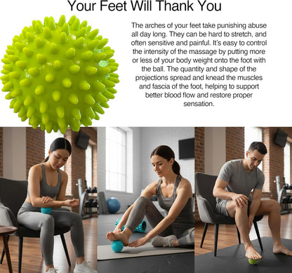 5-in-1 Massage Set, Complete Mobility Kit for Workout Recovery | Deep Tissue Roller for Legs, Spikey Foot Ball, Hamstring Stretch Strap, Quad Roller Stick, Carry Bag