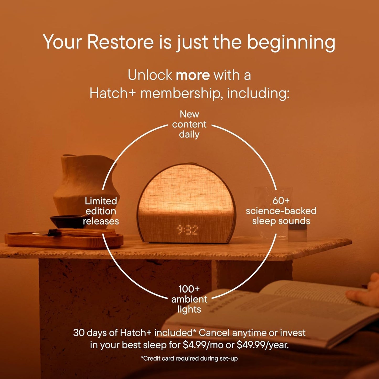 Hatch Restore 3 | Sunrise Alarm Clock, Smart Light, Sleep Audio (Putty) | White Noise Machine & Sunrise Alarm Light, 80+ Sleep Sounds, Screen-Free Bedtime Routine with Meditations via Hatch Sleep App