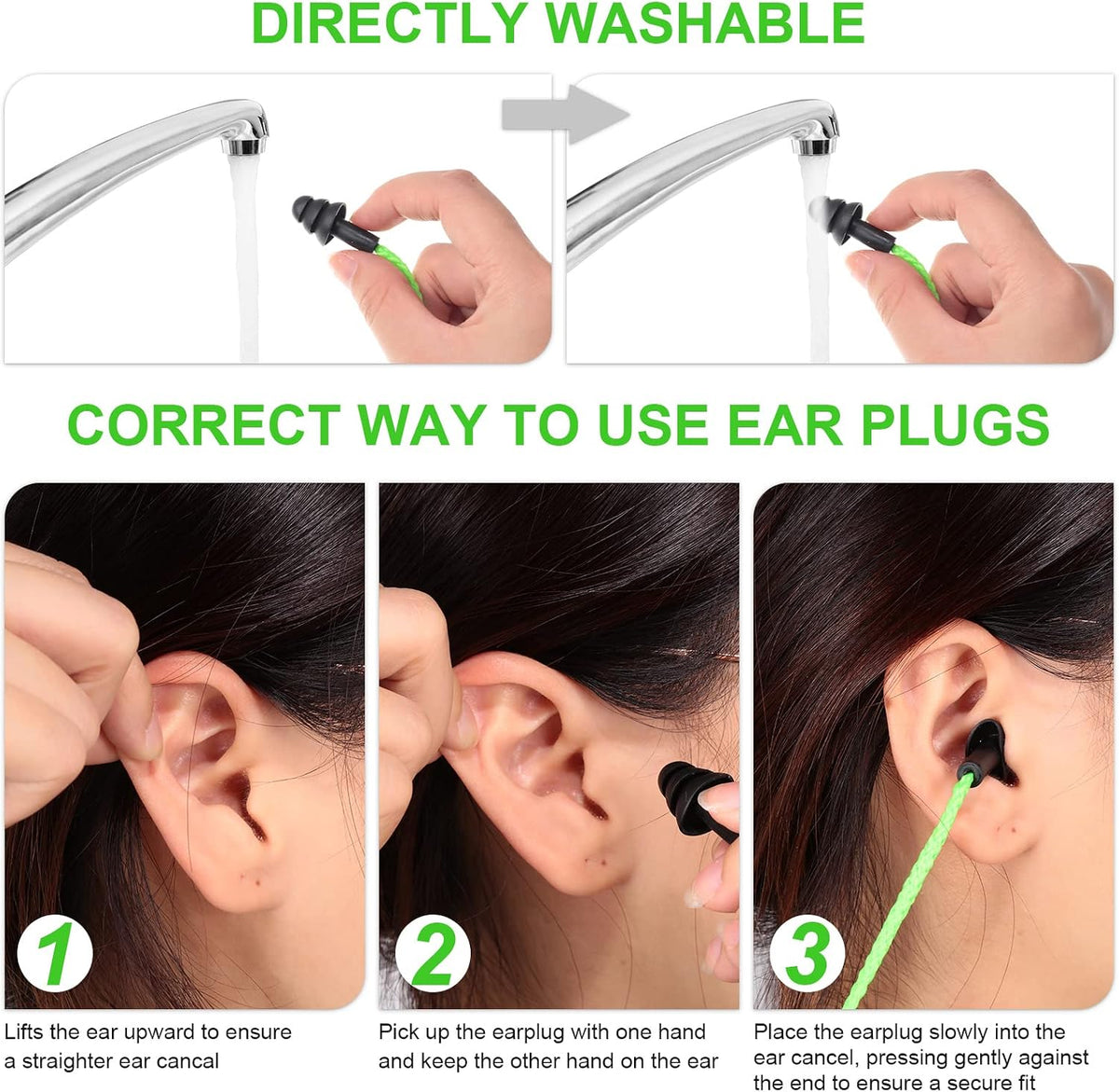 Tondiamo 200 Pairs Ear Plug Bulk with Cord Reusable Silicone, Fresh