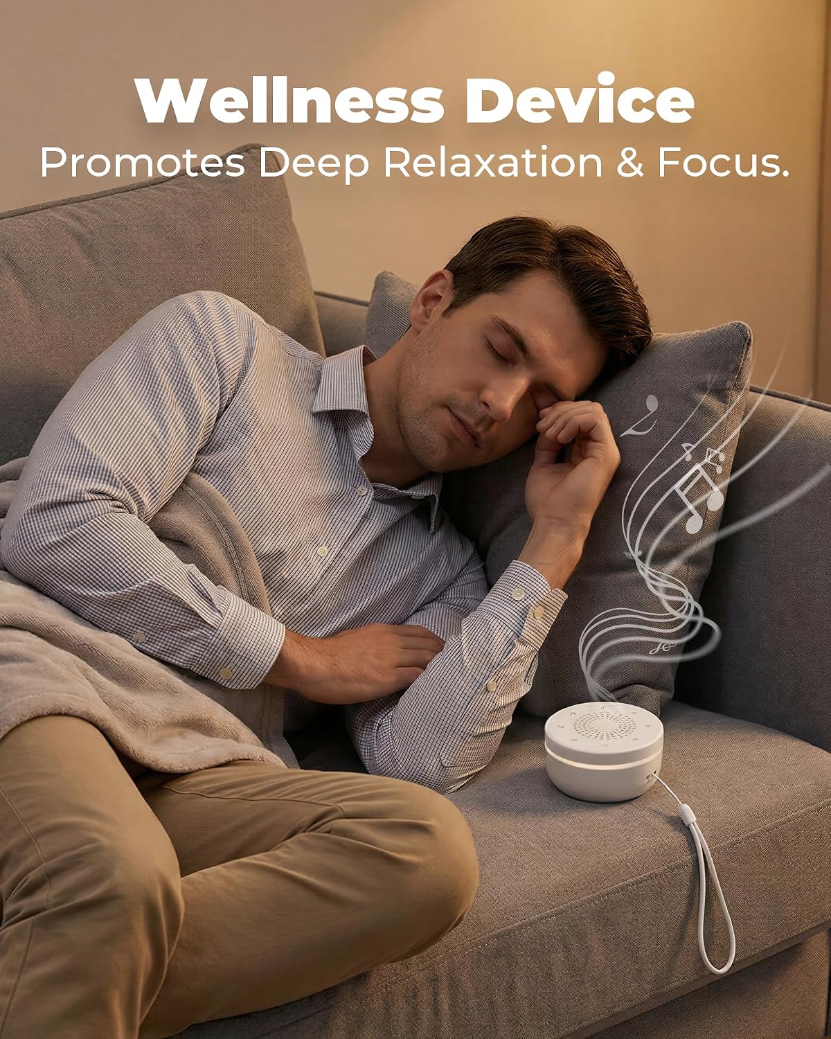 White Noise Sound Machine for Sleep, Portable White Noise Sound Machine with 30 Soothing Sounds, 3 Timers, Night Light, Memory Function for Baby Registry, Adults, Kids, Travel, Home, Office
