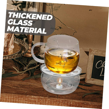 Zerodeko Transparent Teapot Heating Base Insulation Stove for Kung Fu Tea Glass Teapot Warmer Compact Design for Home Decor Daily Use Tea Accessory