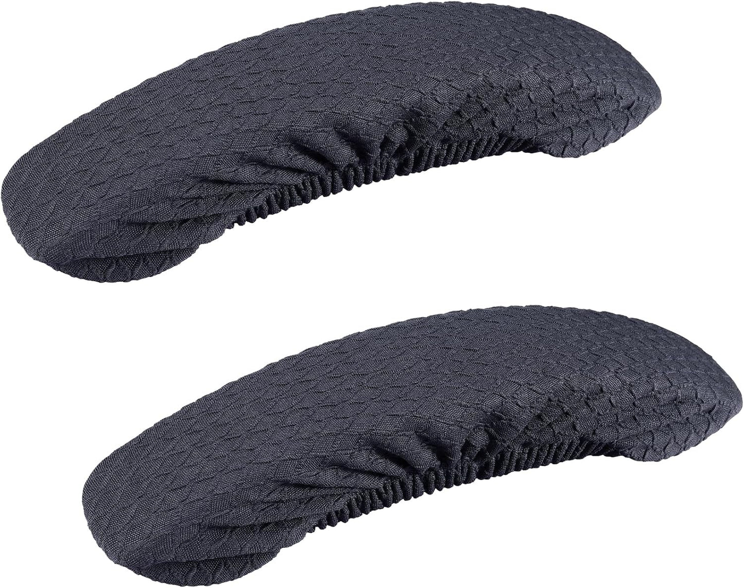 Smiry Office Computer Chair Armrest Covers, 2PCs Anti-dust Arm Rest Pad | Removable Washable Desk Chair Arm Pad Covers, Grey