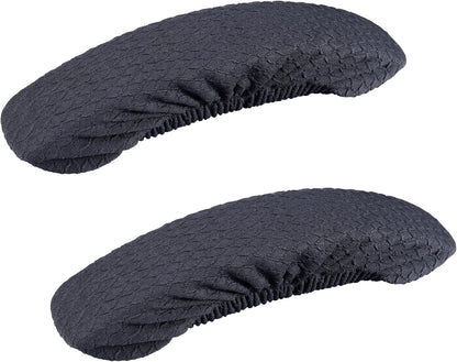 Smiry Office Computer Chair Armrest Covers, 2PCs Anti-dust Arm Rest Pad | Removable Washable Desk Chair Arm Pad Covers, Grey