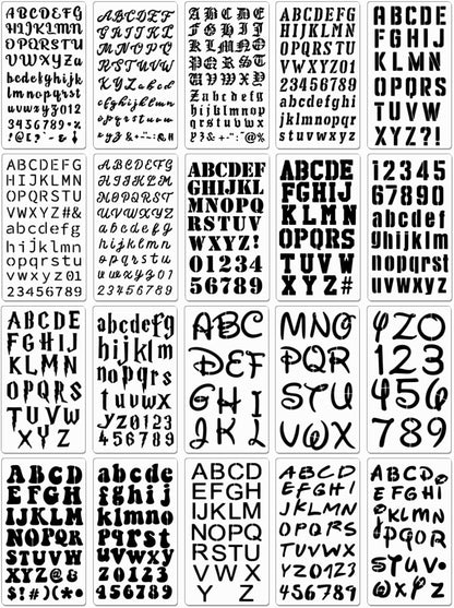 16 Pieces Journal Stencils for Dotted Journals Supplies, Happy Planner Stencils for Journaling DIY Drawing Templates Accessories Kit for Notebook Cards Scrapbook (16 Journal)