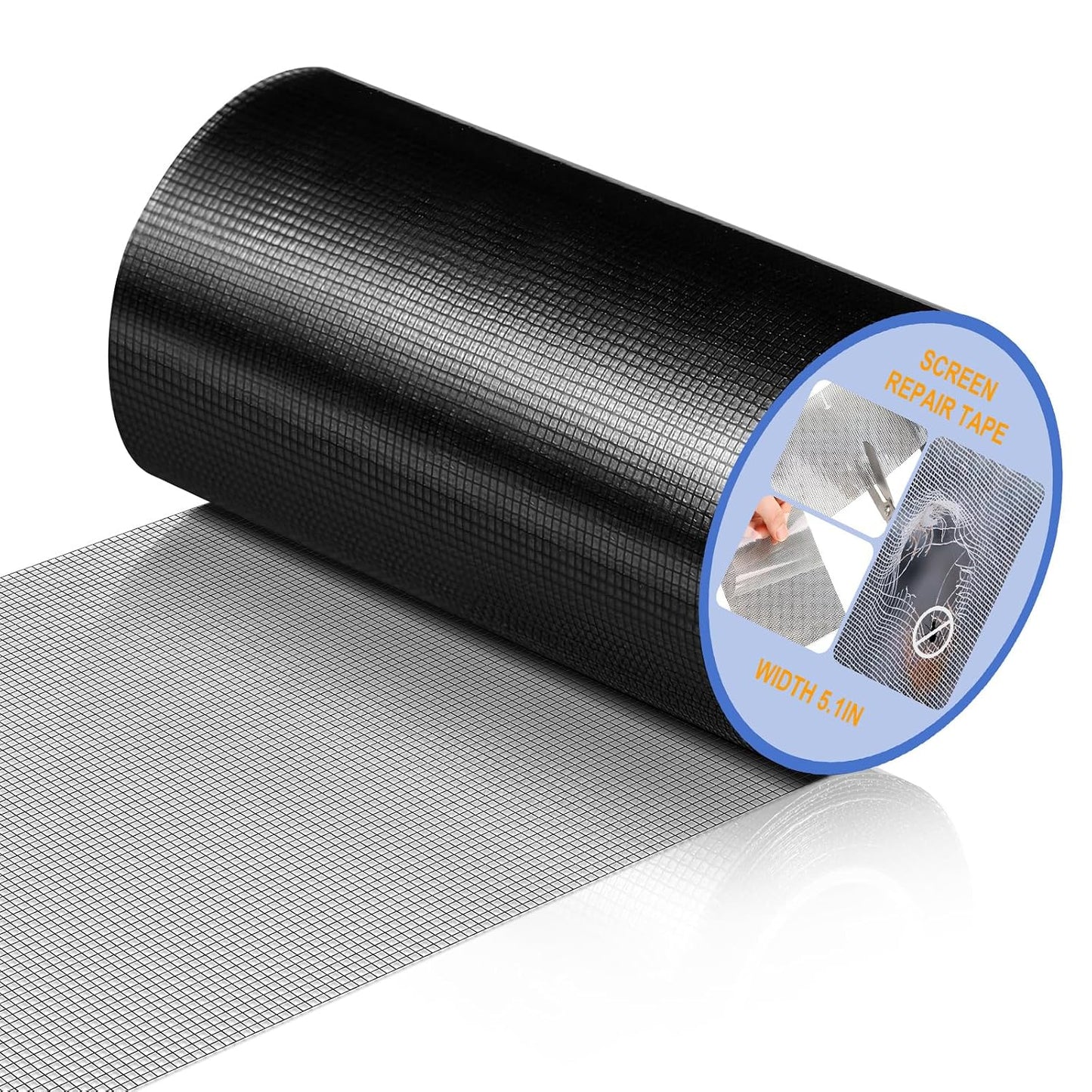 CroBlissful 5 Inch X 20 ft Extra Wide Window Screen Tape Mesh Repair, Gray | Strong Adhesive, Waterproof Fiberglass, Screen Repair Kit Patch, for Window Door Tears Holes