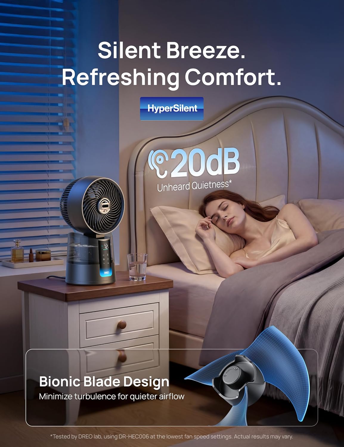 DREO TurboCool Misting Fan 516, 5℉ Drop Cooling Fans that Blow Cold Air | 150°+30° Omni-directional Oscillating, Evaporative air cooler, 26 ft/s Wind, Ultrafine Mist, 20dB, 6 Speeds 2 Modes, Grey