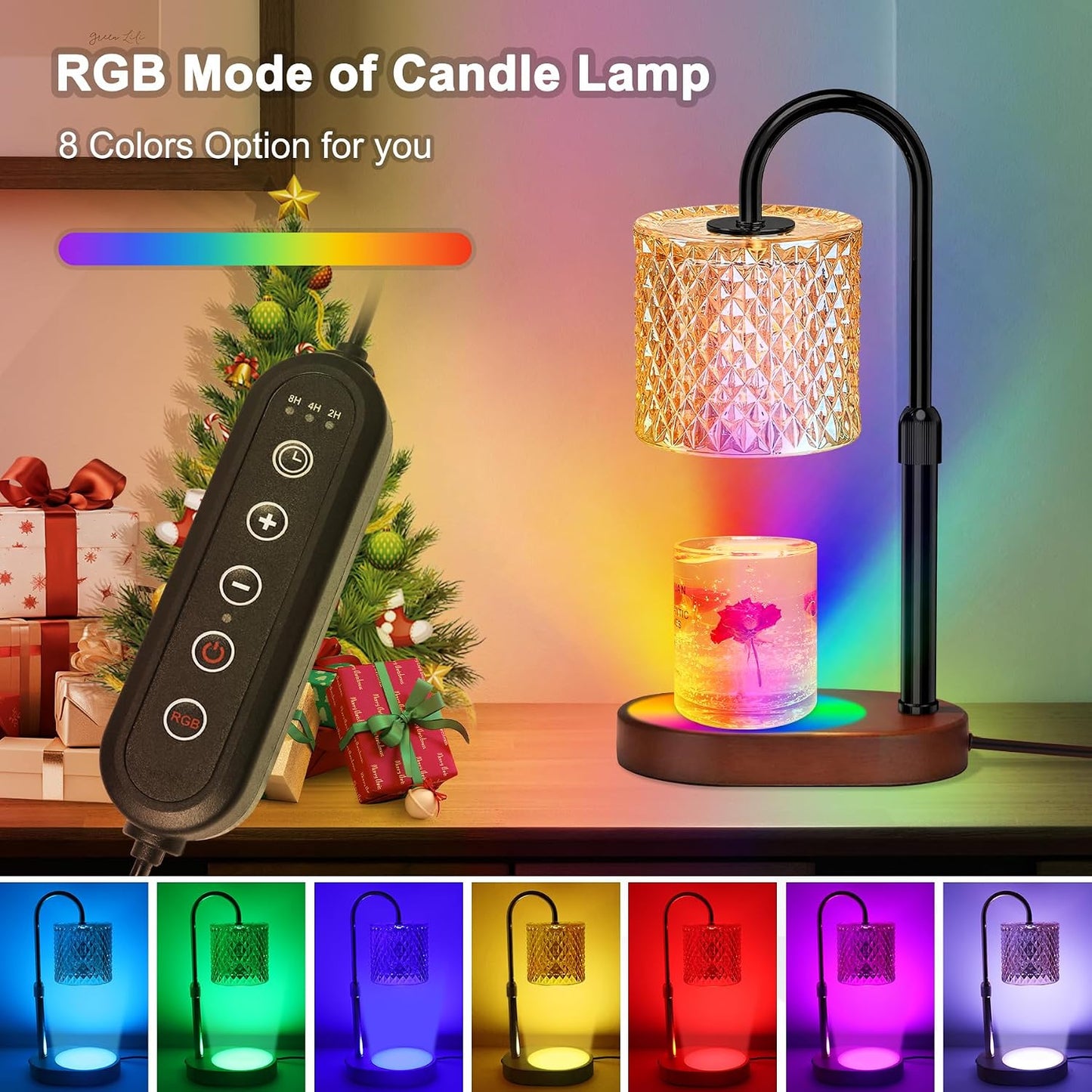 ZENLEA Candle Warmer Lamp with Timer, Candle Lamp with Dimmer, Wax Warmer Height Adjustable for Home Decor, Wax Melt Warmer for Scented Candles