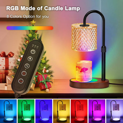 ZENLEA Candle Warmer Lamp with Timer, Candle Lamp with Dimmer, Wax Warmer Height Adjustable for Home Decor, Wax Melt Warmer for Scented Candles