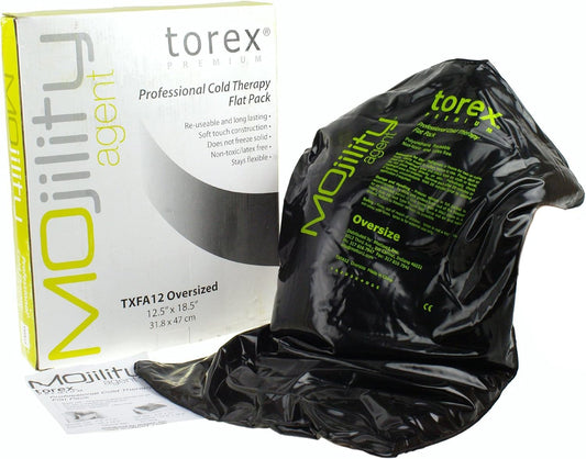 Torex Cold Pack Black Oversize 12.5 x 18.5 inches, Durable and Reusable