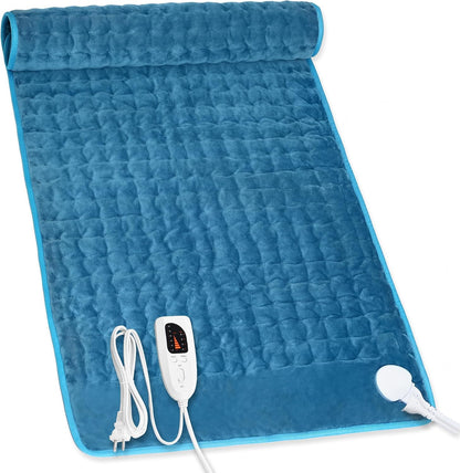 Heating Pad,Heated Blanket,Heating Pad for Back Neck,Grey,24x12 Inch | Electric Heating Pad,Dry/Moist Heat Heating Pads,Heating Pads for Shoulder,Abdomen,Heat Pad for Women Men,Birthday Gift