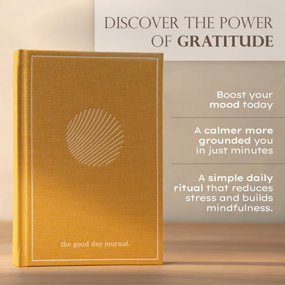 ANECDOTE. Gratitude Journal – The Good Day Journal for Happiness, Mindfulness and Reflection, Feel Happier and Less Stressed, Inspirational Daily Journal for Women & Men - Cream