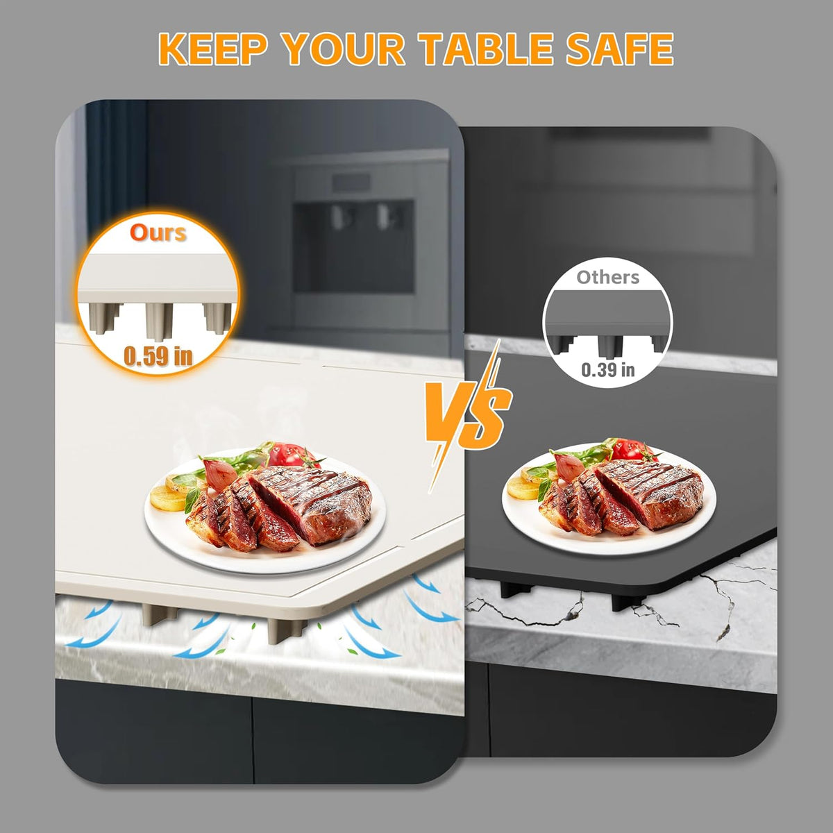 Electric Food Warming Mat 24"x16", Warming Tray with 6 Level Adjustable Temperature, Heating Fastly in 10s, Timed Function & Kids Lock, Portable Roll-Up Mat for Family Gatherings, Buffets and Parties