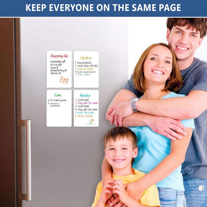 Small Magnetic Whiteboard for Fridge 5x7 in - Dry Erase Board for Refrigerator - Small Magnet List for Frig - Magnetics White Board Sheet - Fridge List Magnet - Mini Magnetic Grocery Shoping