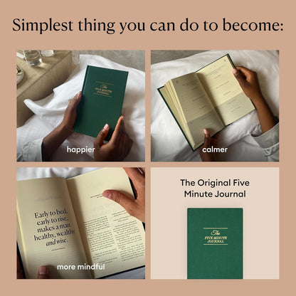 Intelligent Change The Five Minute Journal - Original Daily Gratitude Journal for Women & Men - Mindfulness, Happiness & Daily Reflection - Undated Planner - Affirmation Journal - Gifts for Women