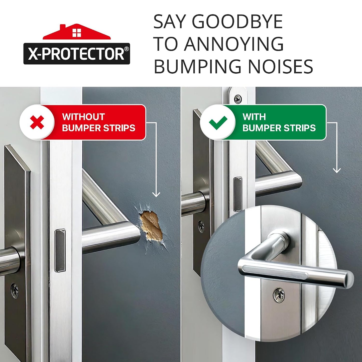 Cabinet Door Bumpers X-Protector 100 PCS – Small Felt Pads 3/8” (Brown) | Ideal Felt Bumpers – Self-Adhesive Thick Felt Dots – Bumper Pads to Protect Glass & Other Surfaces!