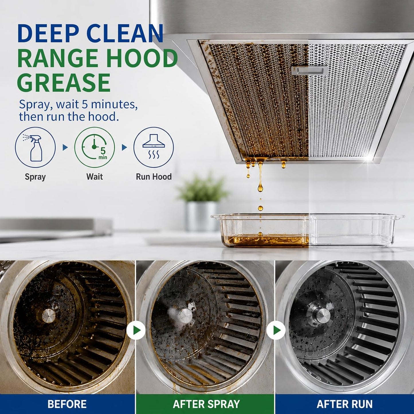 Kitchen All Purpose Cleaner and Degreaser, Oven and Stove Top Cleaner | Greasekiller Spray, 12.5oz for Kitchen Cleaner, Oil Stain Remover for Countertops, Ovens, Appliances, BBQ, Lemon,Ready to Use