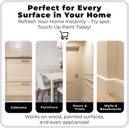 spot. Touch-Up Paint | Matte Finish for Cabinets, Walls, Doors & Furniture | Multi-Tone Beige Repair Kit | Quick-Dry, Self-Priming, Low-Odor, Eco-Friendly | No-Sanding or Primer Needed | 3 Pack