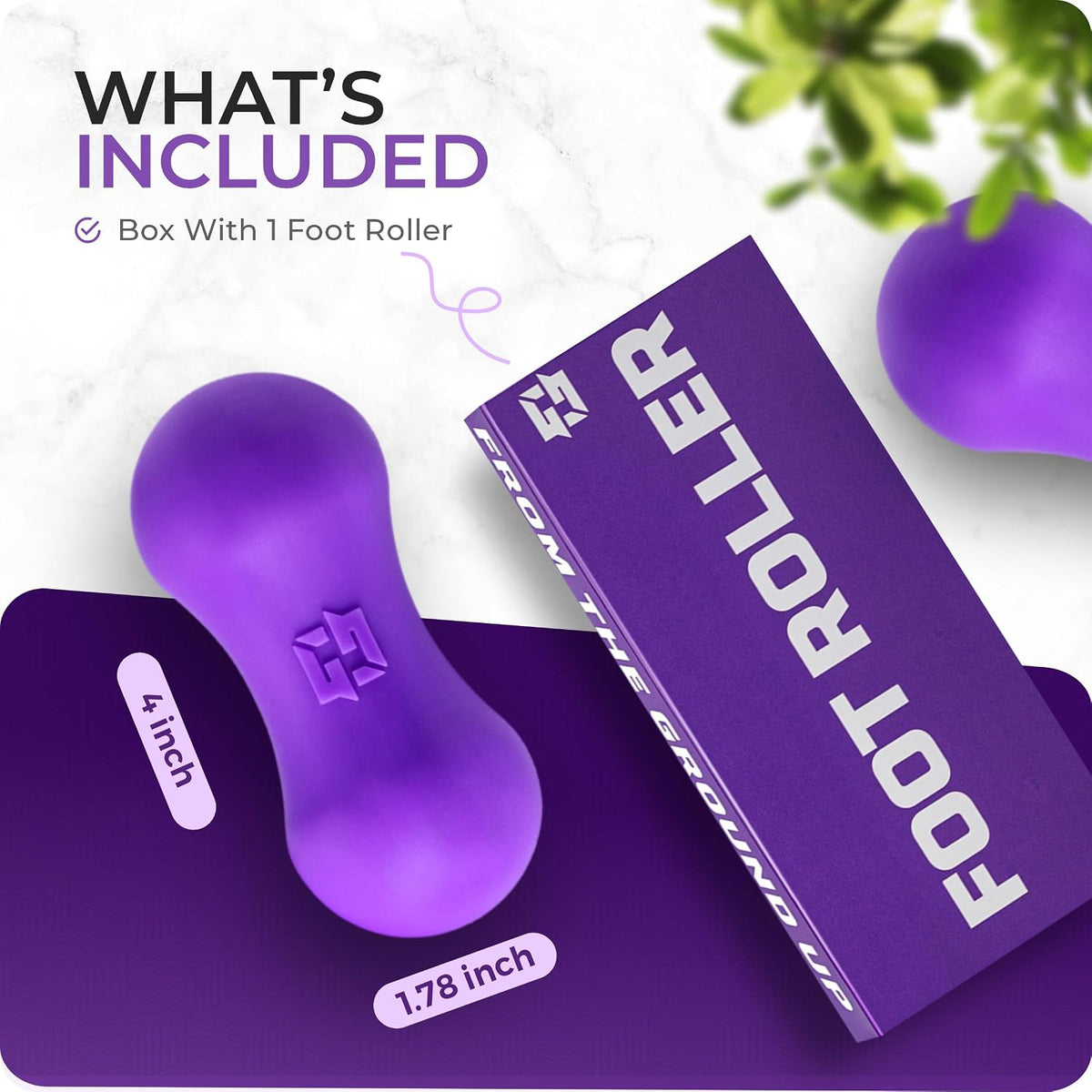 Foot Roller for Plantar Fasciitis Relief by Ground Force - Deep Tissue Silicone Foot Massager for Arch & Heel Pain, Neuropathy, Heel Spurs, Myofascial Release - Portable Recovery Tool