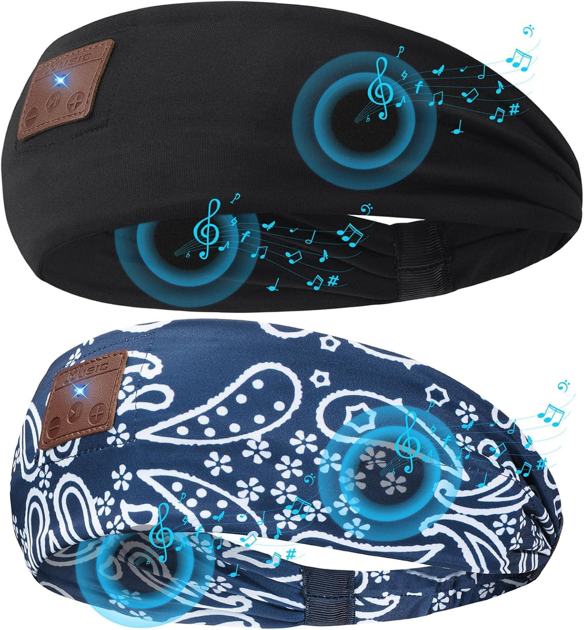 2-Pack Sleeping Headphones, Headband Headphones for Side Sleepers