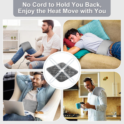 SuzziPad Heating Pad Microwavable for Reduce Discomfort with Washable Cover, 7 x12 Reusable Heat Pads for Shoulder, Belly, Elbow, Knee, Moist Heated Pack, Sore Muscle, Soothing Fatigue, Purple | Removable Cover Design, Long Lasting Moist Heat, Portable