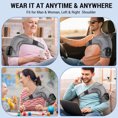 Shoulder Heating Pad with Massage , Shoulder Massager for Pain Relief