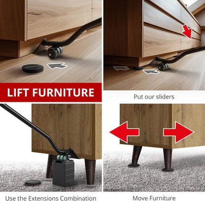 X-Protector Furniture Lifter Tool - Premium Furniture Jack Lifting Tool | Lift Furniture Easily - Appliance Lifter with 4.3" Adjustable Height - Ideal Jack to Lift Furniture Easily with No Effort