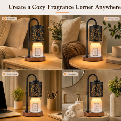 Dimmable Candle Warmer Lamp with Timer Adjustable Height for Scented Jar Candles Electric Candle Wax Melt Warmer for Home Decor Christmas Birthday Gifts for Women Mom(Hummingbird)