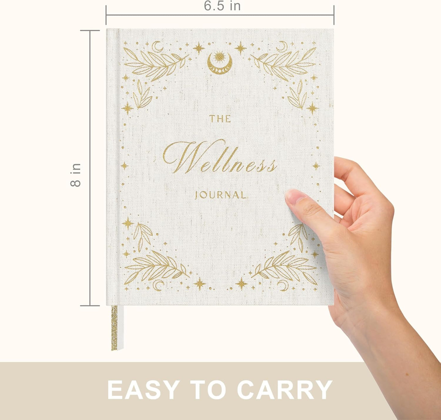 And Per Se Wellness Journal, Self Care & Daily Journal for Women, Mental Health Planner with Habit Tracker, Diet & Goals, Undated, Gift-Ready (Original Beige)