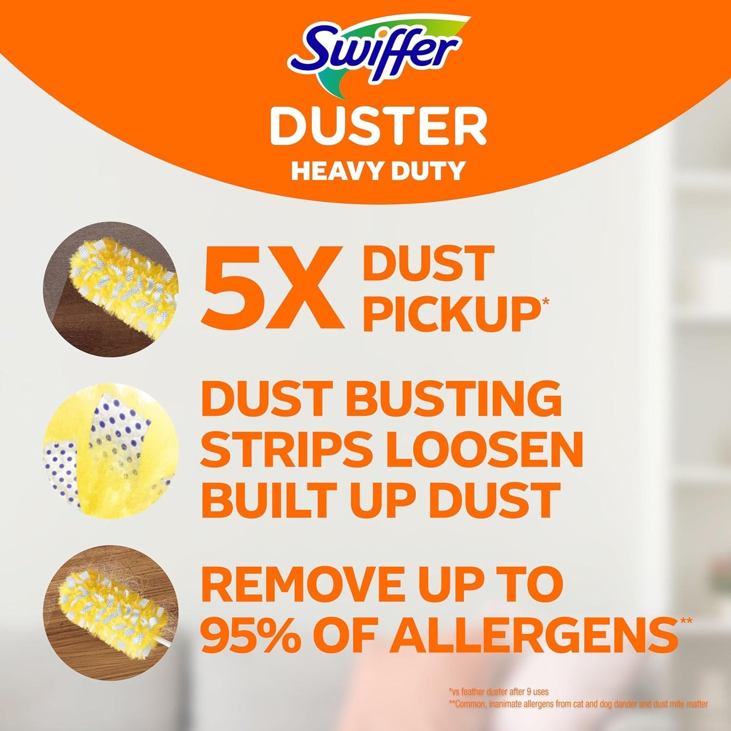 Swiffer Duster Kit with 3 ft Extendable Handle, Dusters for Cleaning, Set Includes 1 Extension Pole and 12 Heavy Duty Dusting Refills Dust Cleaner, Long Extended Wand for Ceiling Fans and Walls