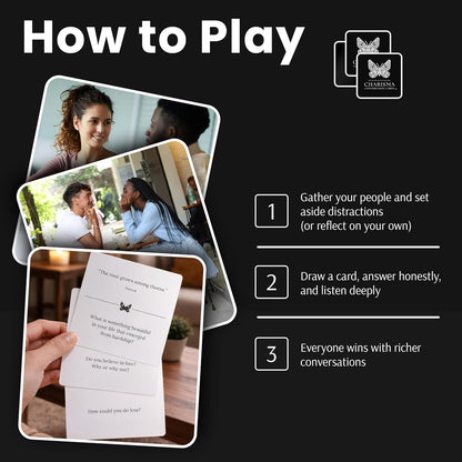Conversation Starter Cards – 54 Question Cards for Couples, Family Game Night & Date Night | Icebreaker Deck for Meaningful Talks | Fun Gift