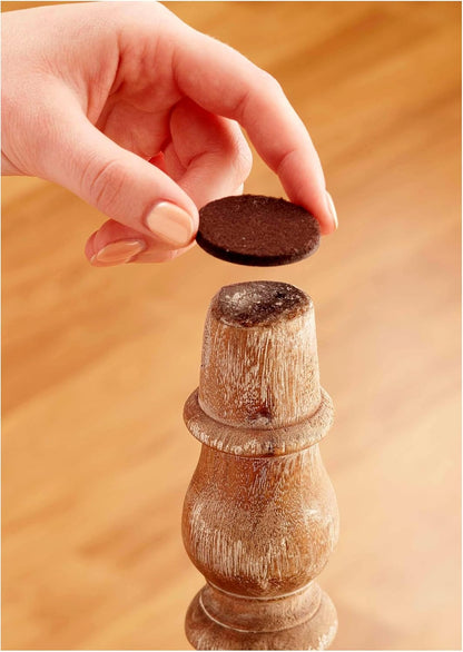 Scotch Furniture Caster Cups, Non-Slip Floor Protectors, Brown, 36 Count