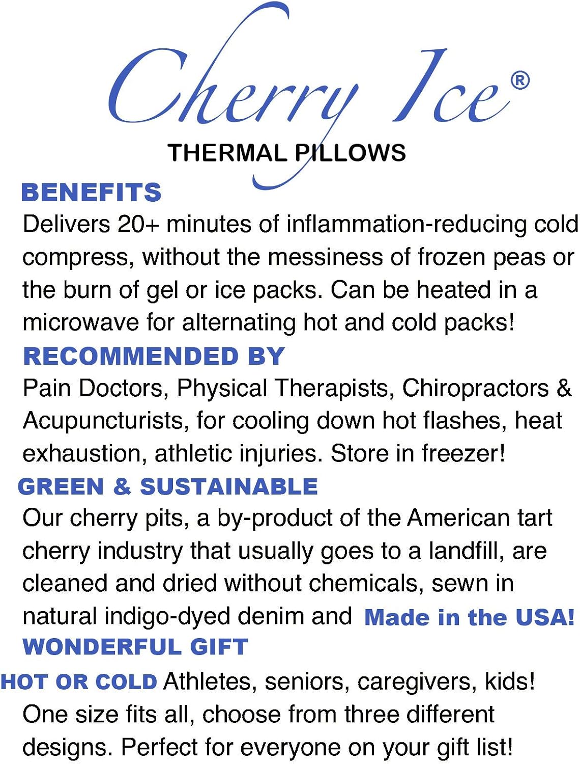 Square Red Ultra-Suede Microwavable Cherry Pit Pillow, Hot/Cold Compress | Sustainable Heating Pad, Moist Heat Muscle Joint Pain Relief