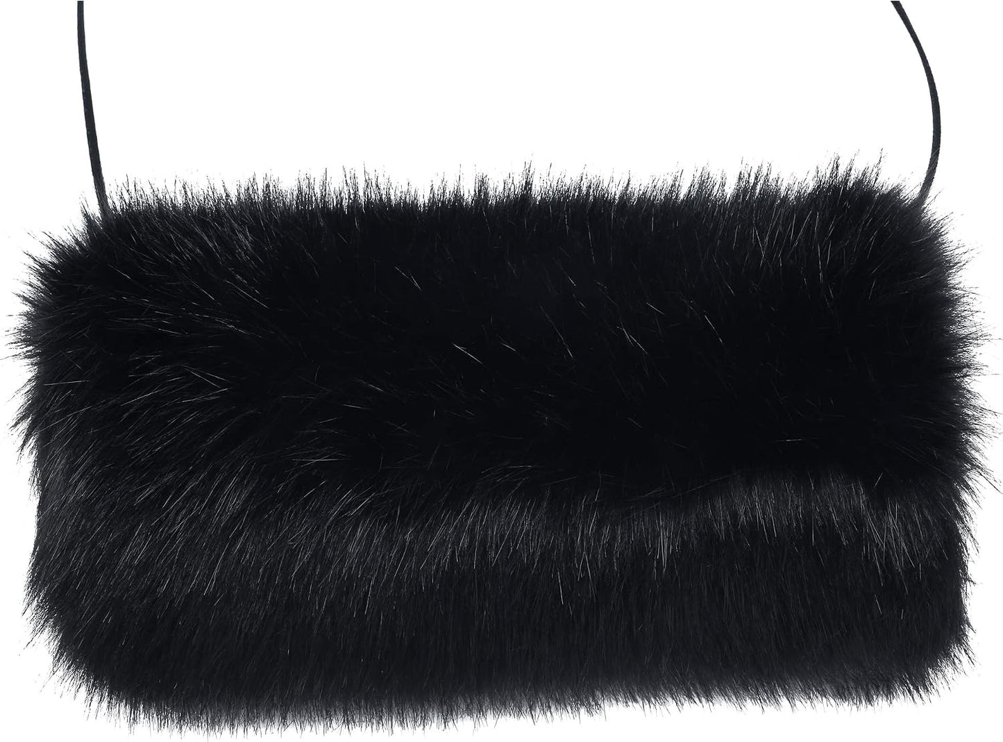 LA CARRIE Faux Fur Hand Muffs Women Winter Warmer Fuzzy Pouch Furry Plush Muffler Wedding Girl Kids Elegant Luxury Chic