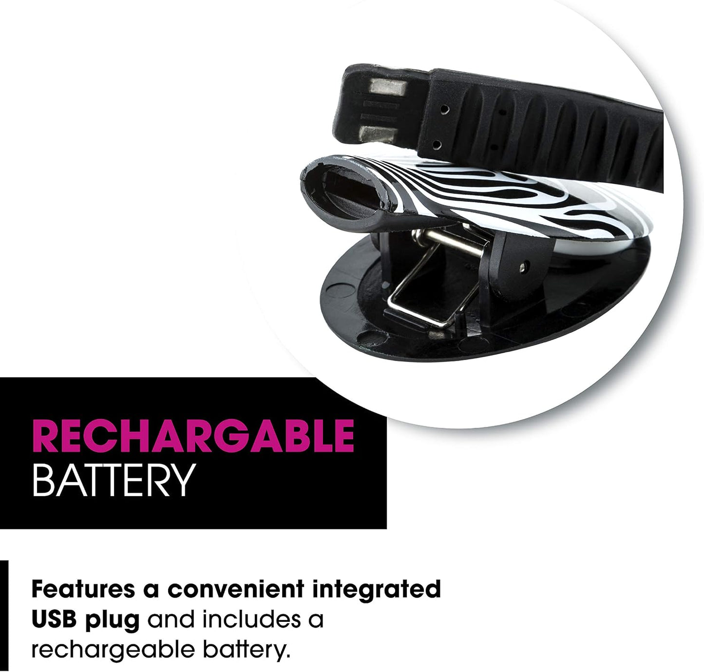 French Bull Rechargeable Sculpt Book Light (Black and White Marble)
