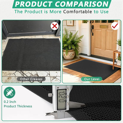 WochiTV Non Slip Drainage Mats PVC Pool Floor Mat 0.23'' Thick Outdoor Indoor Parking Space Mat for Bathroom Garage Basement Backyard Commercial Kitchen 3x16.6Ft