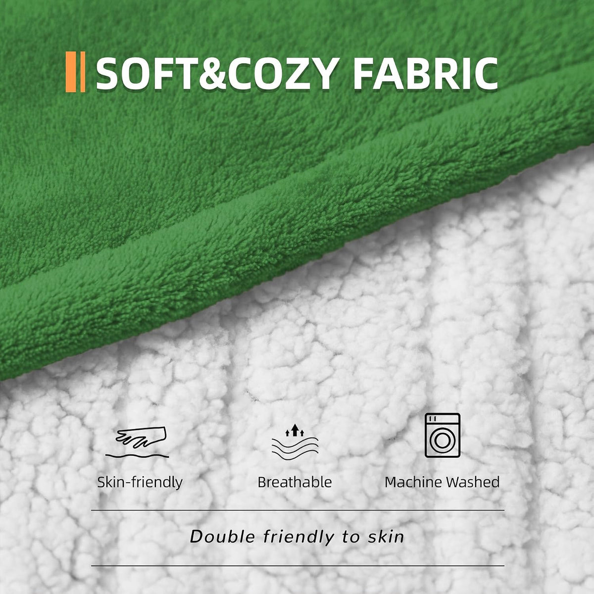 Heated Blanket 50x60”, 3 Hours Auto-Off Electric Blanket, Grey