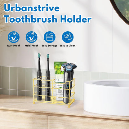 Electric Toothbrush Holders for Bathrooms 304 Stainless Steel Quick Drying | Upgrade Heavy Duty Sturdy Durable Toothpaste Holder Bathroom Organizer Storage Decor Accessories Tooth Brush Holder Caddy