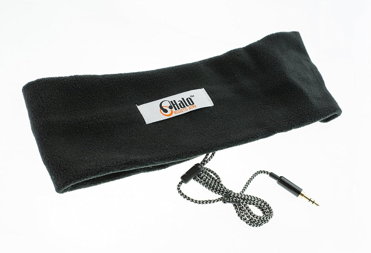 CozyPhones Fleece Sleep Headphones, Wired Over Ear, Black