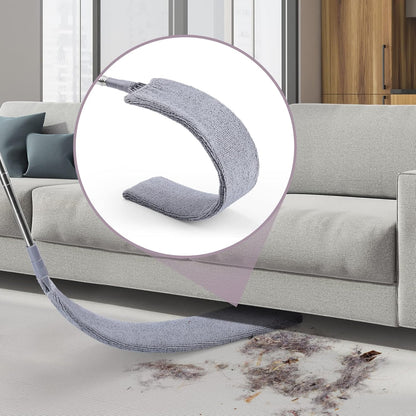 Retractable Gap Dust Cleaner, 3 Microfiber Cloths, 30-100 Inch Handle, Gray | Retractable Duster Brush with Washable Replaceable Head Cleans Under Appliances, Sofas, Beds, Refrigerators and Furniture