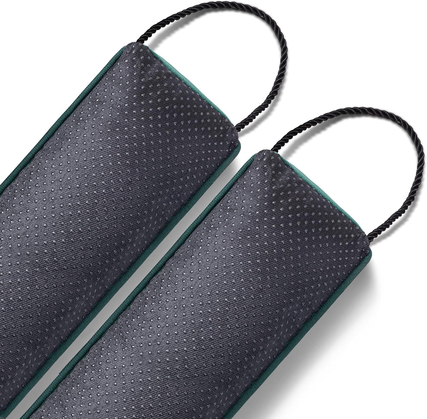 Door Draft Stopper with Removable Washable Cover, 38", Black | Weighted Gap Filler, Blocks Hot and Cold Air, All-Season Seal, Easy Install, Noise & Wind Blocker, Home Essentials