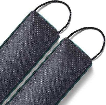 Door Draft Stopper with Removable Washable Cover, 38", Black | Weighted Gap Filler, Blocks Hot and Cold Air, All-Season Seal, Easy Install, Noise & Wind Blocker, Home Essentials