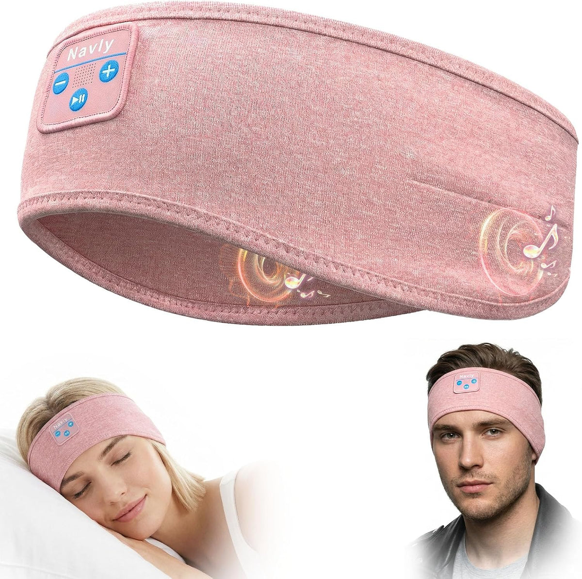 Navly Sleep Headphones Bluetooth Headband for Side Sleepers