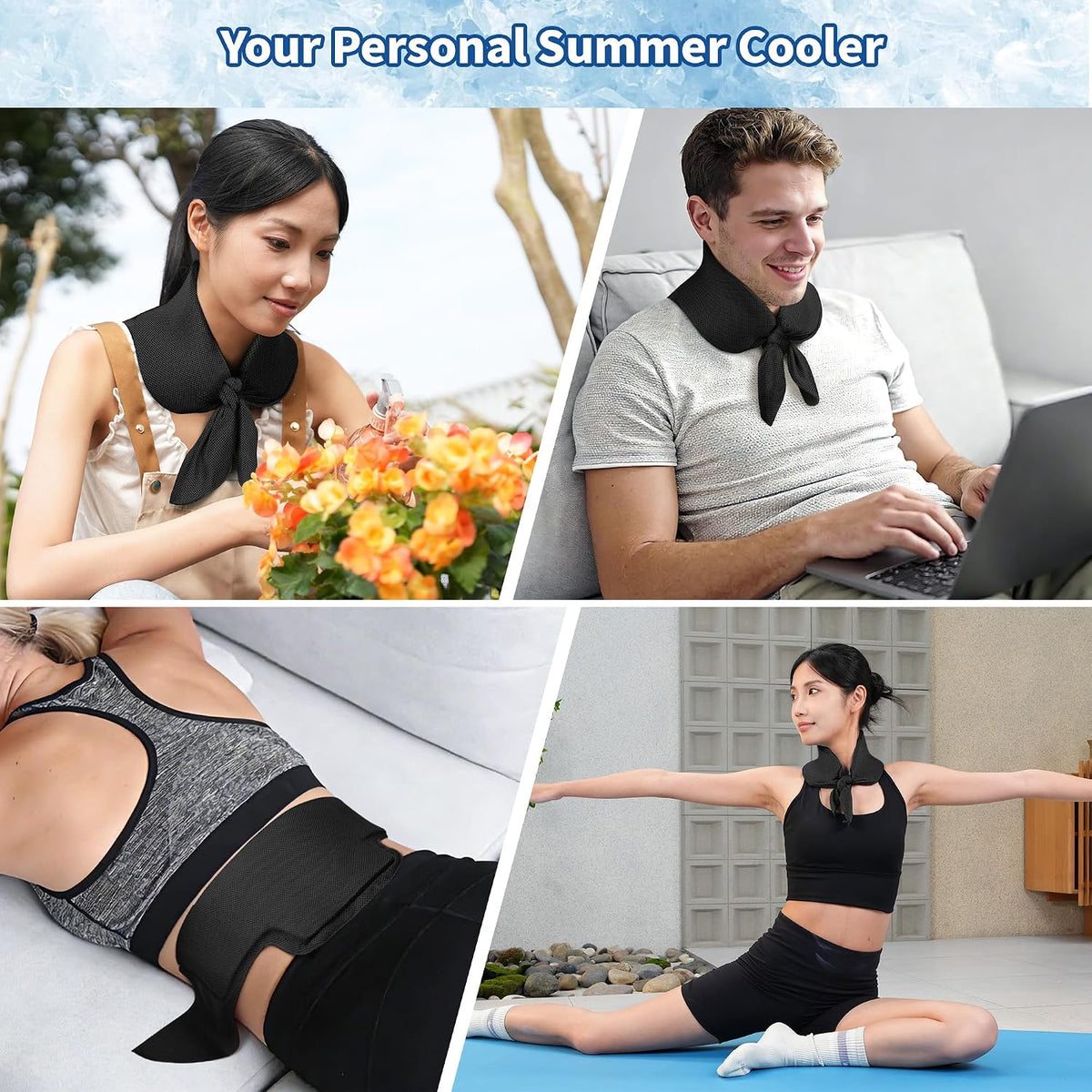 Widened Cooling Neck Wraps Long Lasting Neck Ice Pack Wrap