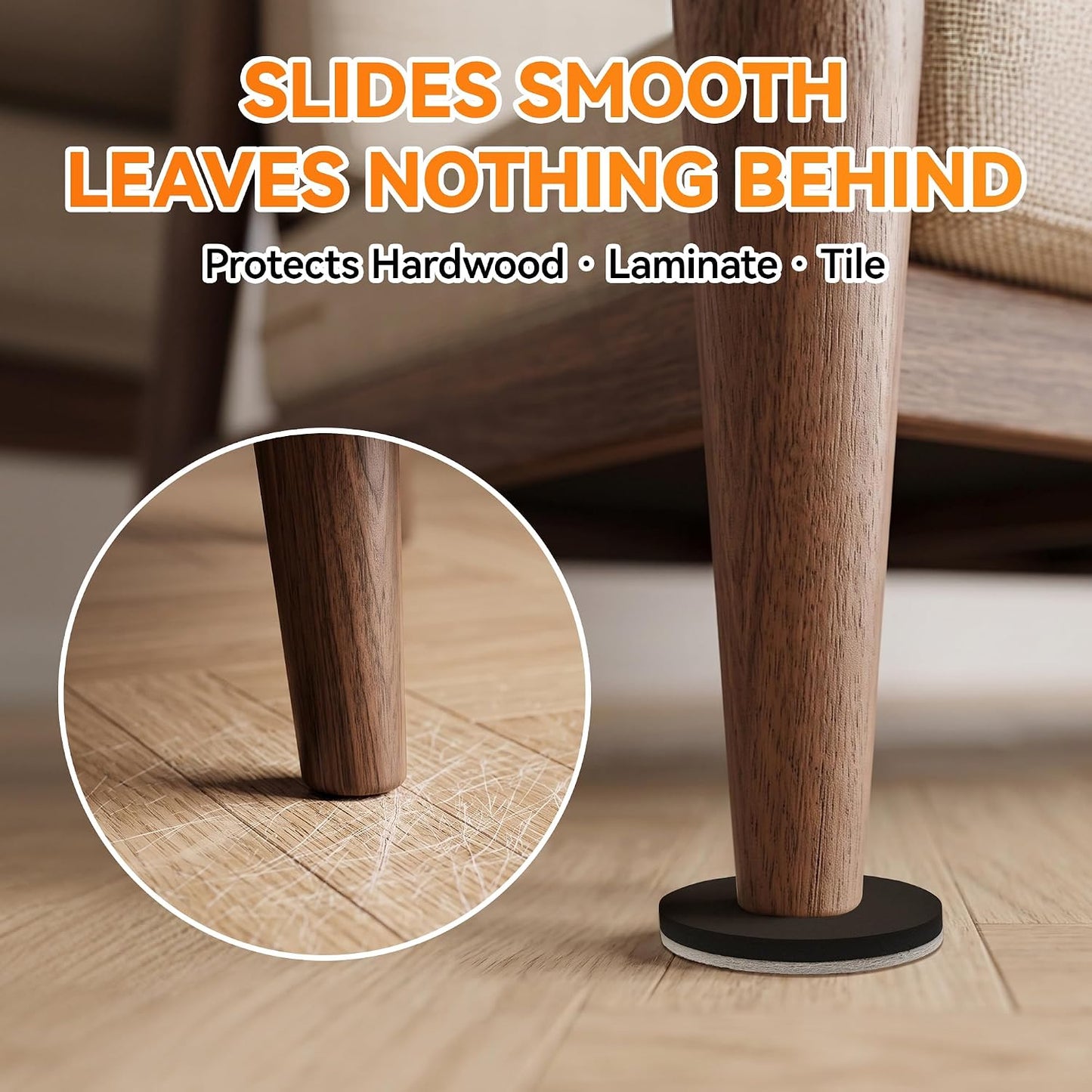 Furniture Sliders for Hardwood Floors, Save 80% Effort Safely and Easily, The Glide Tool Set for Heavy Furniture and Appliances, Reusable Floor Protectors and Moving Pads (16 Pack 3.5" Slider)