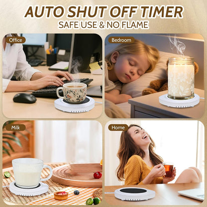 ASAWASA Candle Warmer with Timer Coffee Mug Warmers for Large Jar