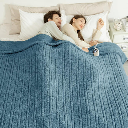 Heated Throw Blanket 50"X60", Soft Sherpa, 4 hrs Auto Shut Off